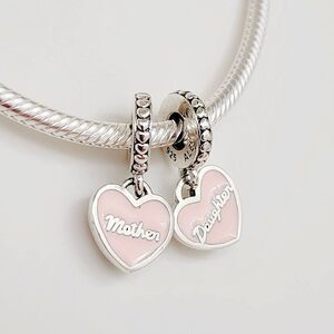 Pandora Mother & Daughter Hearts Dangle Charm